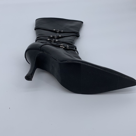 Pointy Black Boots Size 5 - Picture 4 of 8